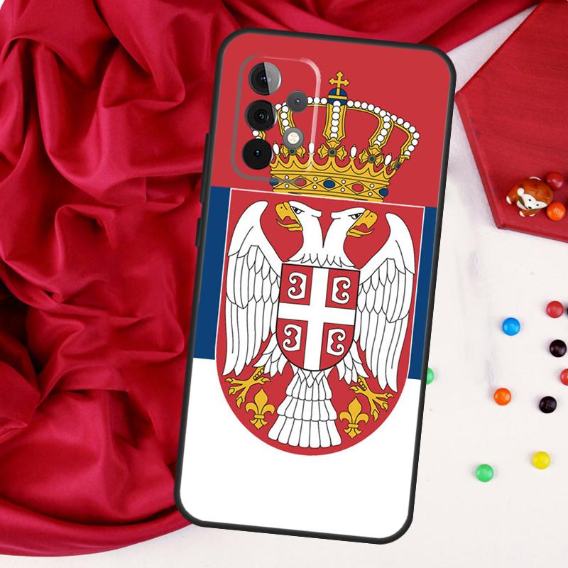 Serbia Flag For Samsung Galaxy A55 A53 A33 A13 A35 A15 A36 A56 A26 A16 A22 A32 A52 A54 A34 A06 A05 Case