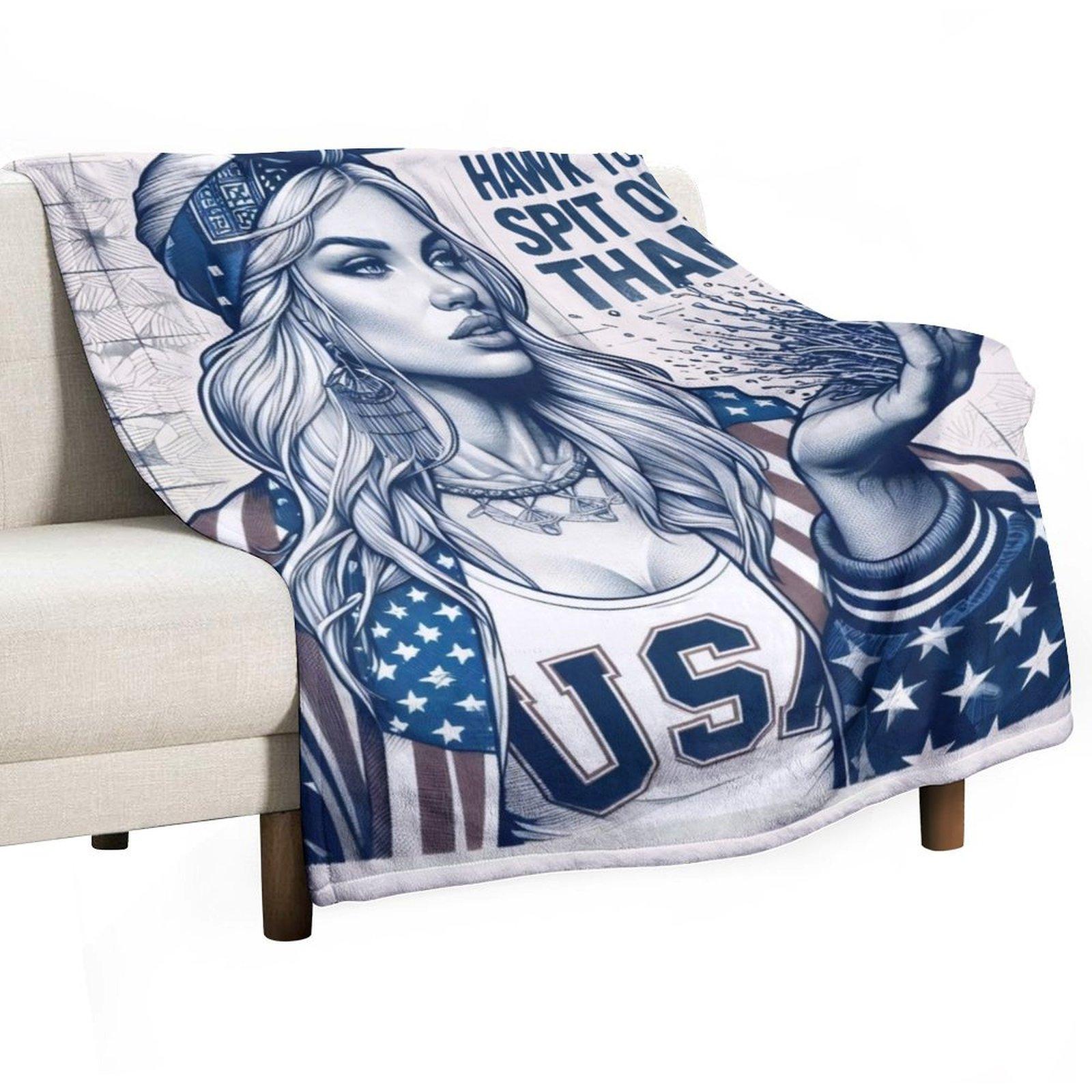 

Spit on That Thang: Hawk Tuah Edition Throw Blanket Moving Heavy Luxury Designer For Decorative Sofa Blankets 30x40in