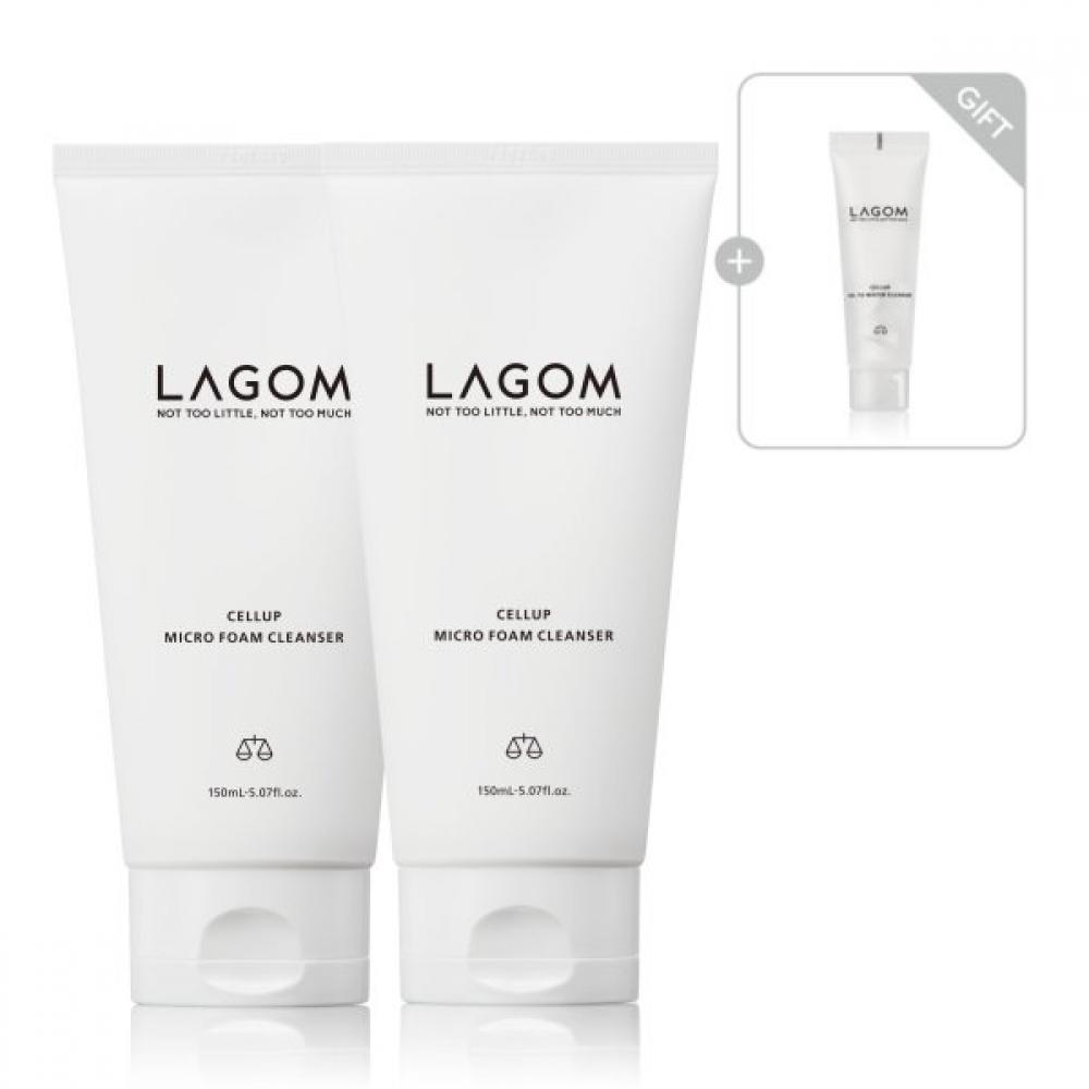 Lagom Duo Set Micro Foam Cleanser 150ml  +gel To Water Cleanser 30ml Gift Duos