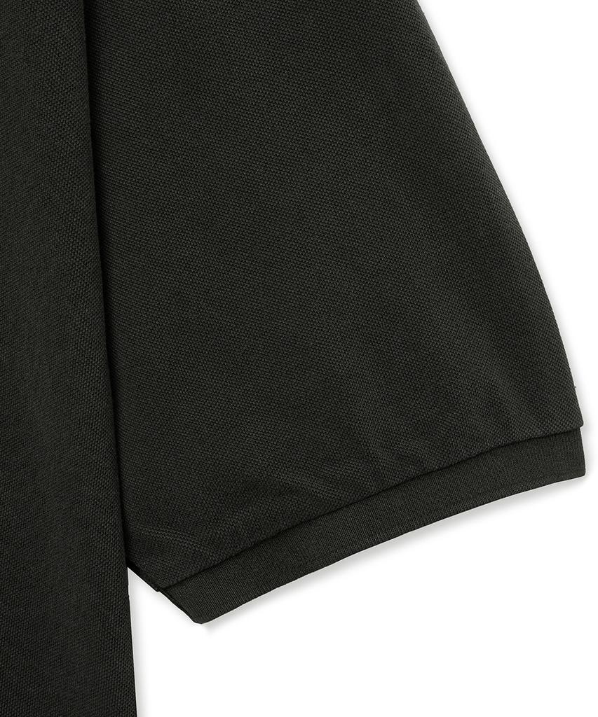 Diantipeullaespom Pigment Oversized Zip-Up Pique Shirt (Charcoal)