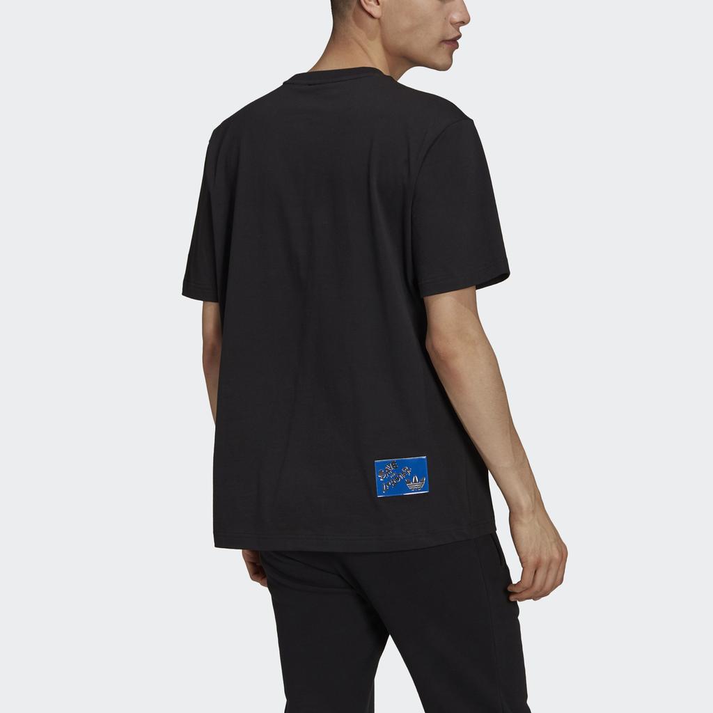 Adidas Originals Artist Tee Ss Lobster Print Crew Neck Sport Short Sleeve T-Shirt Men Tops Black HA4699