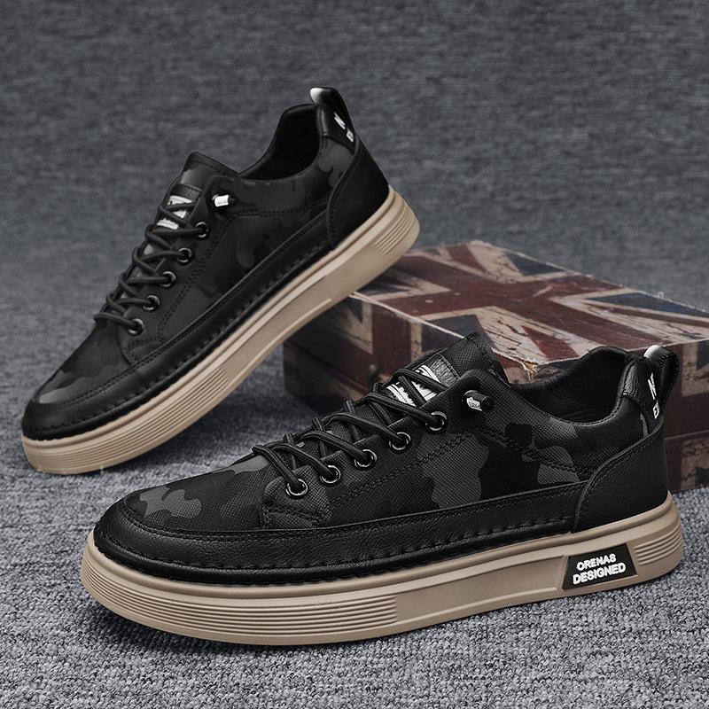 Round Headboard Shoes For Men's Casual Sports Shoes For Simple Commuting Light Spring And Autumn Style Breathable Comfortable