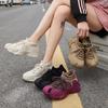 Shoes women's spring and autumn platform dad shoes women's breathable fly-woven socks sneakers women's octopus casual shoes heightening shoes