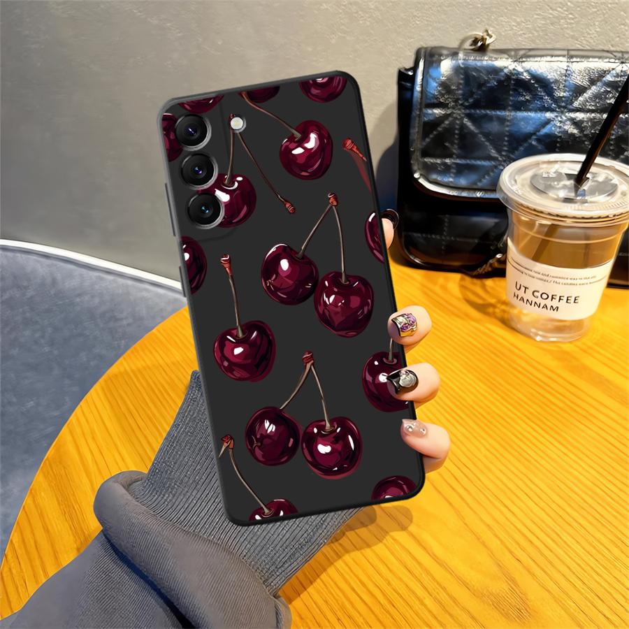 Phone Cover Case for Samsung Galaxy A53 A06 A52 A25 A05 A73 A57 A55 A23 A37 A12 A50 A70 A13 A16 A41 A51 A36 A17 A15 Fruit Cherry