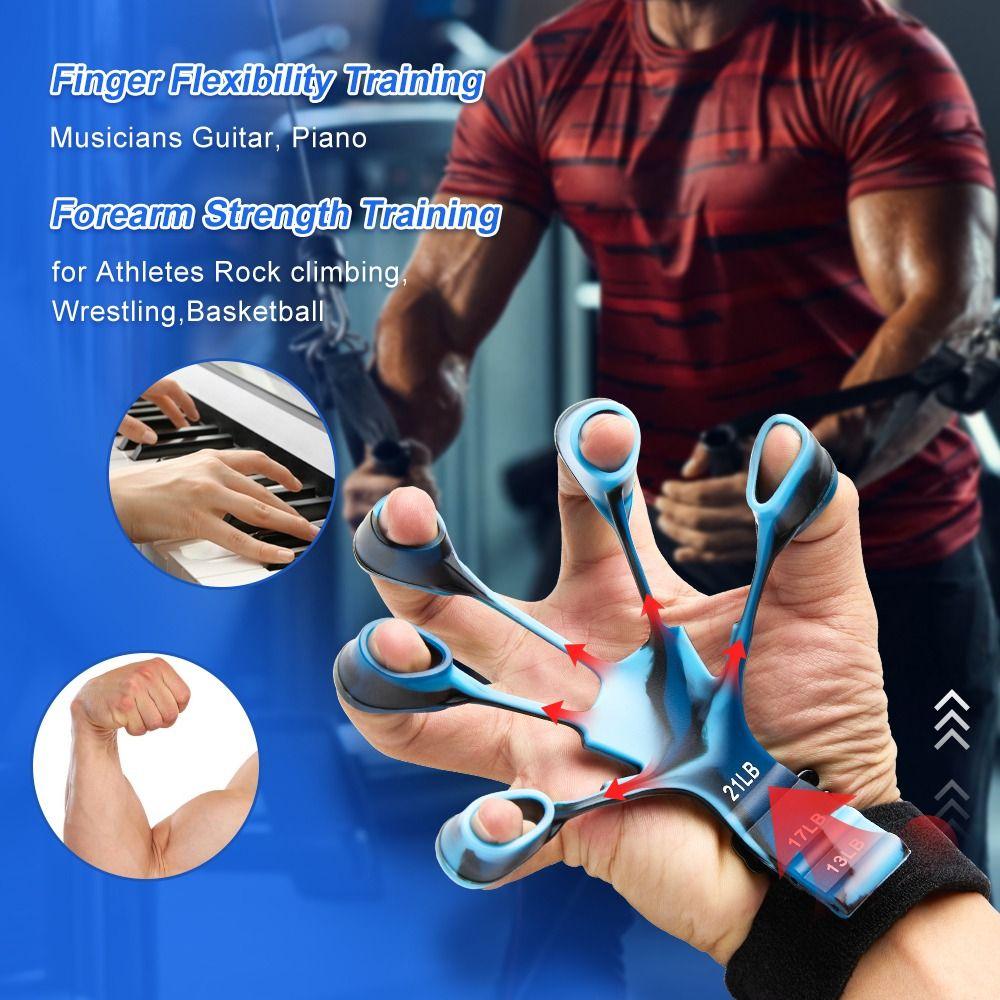 

5 Finger Finger Strengthener Silicone Finger Gripper Finger Exerciser Basketball