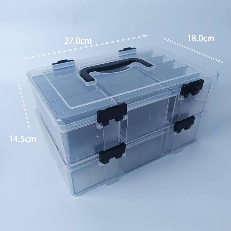 Glass Seed Bead Organizer: 64-Compartment Transparent DIY Jewelry Storage Box