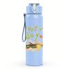 1PC Green Soup Minimalist Cartoon Text Print 750ml Portable Sports Water Bottle Leakproof Gym Outdoor Travel Drink Cup