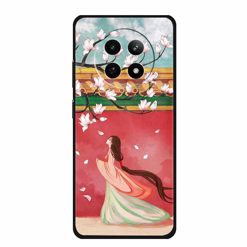 Embossed Textured Colored Soft Case for Realme 12 5G Phone