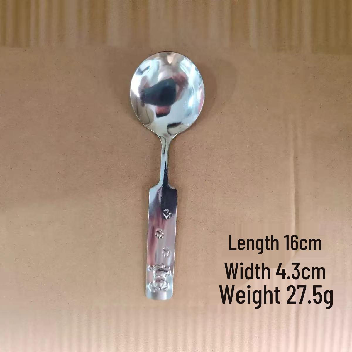 Stainless Steel Cute Koala Children s Teaspoon with Short Handle and Deep Head