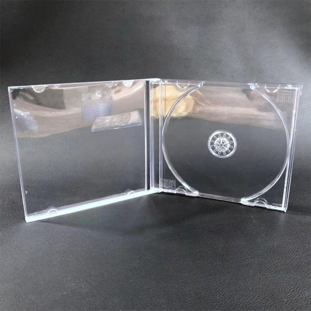 New Transparent CD Box Single Disc Thickened DVD Case Plastic CD Organizer Home Cinema