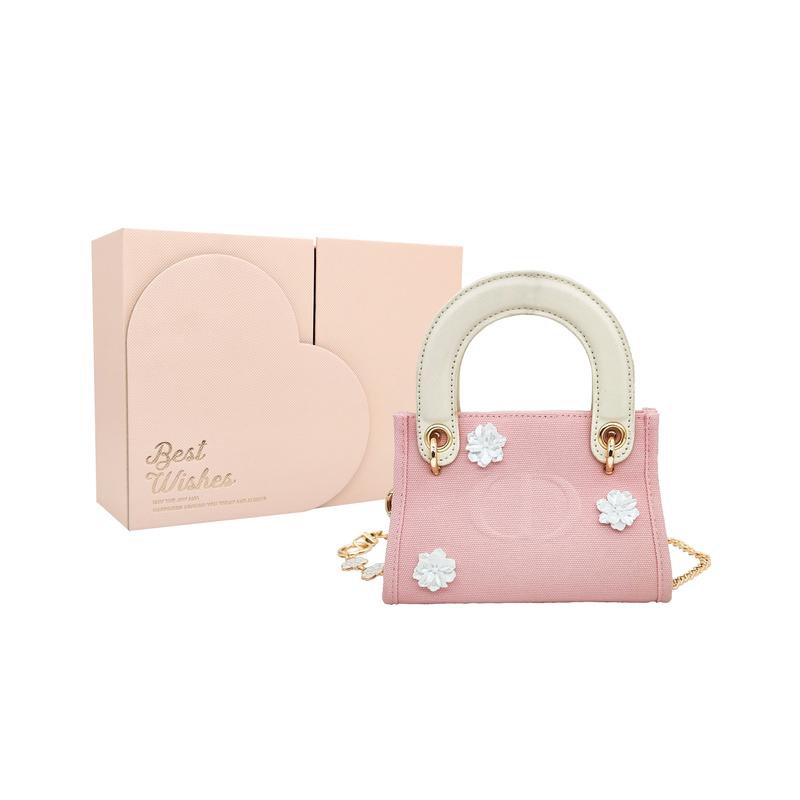 DIOR Bag DIY Style Cosmetic Bag Mountaintop Art Mist Sakura Mountain Tea Elegant and Sweet Delicate and Compact Girly Style Handbag Shoulder