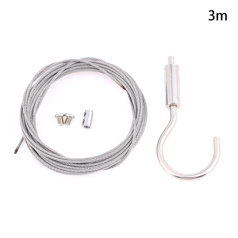 

Регулируемый Автоматический Пружинный Крюк для Стального Троса Бельевая Веревка Подвеска для Подвешивания Картины Код Кабель с Изогнутым Крюком 300cm