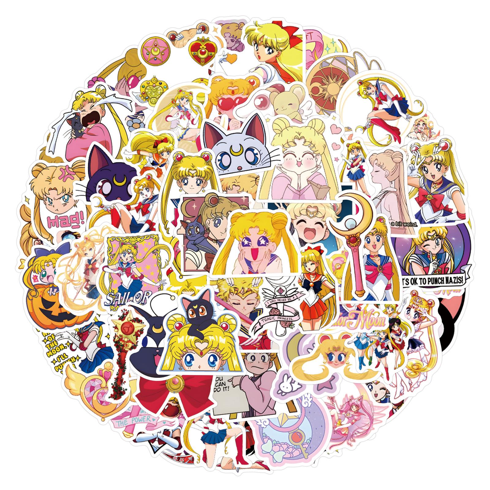 

110 Новых Мультяшных Граффити Наклеек Сейлор Мун Скутер Чемодан DIY Наклейки