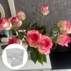 Yousheng 1/2/4Pcs Mini Flowerpot Round Hole Lid Transparent Design Easy Flower Arrangement Square Plastic Pot Home Decor