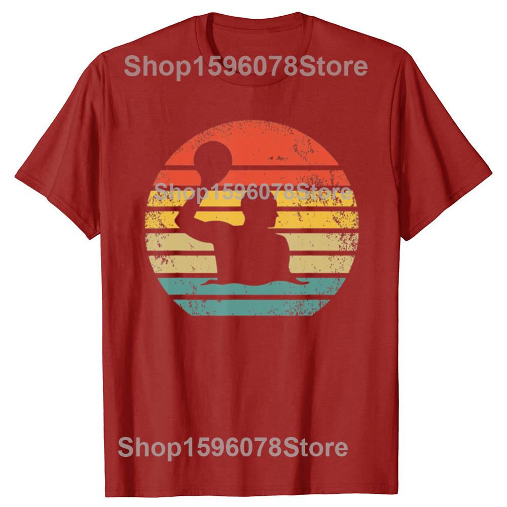 Funny Retro Water Polo Player Vintage Waterpolo Graphic T Shirts Men Women Pure Cotton Humor Tee Shirt Short Sleeve Clothing S