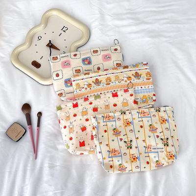 Retro Niedliche Make-up-Tasche: Cartoon Mini Geldbörse, Beutel aus reiner Baumwolle für Kopfhörer und Lippenstift - Tragbare Aufbewahrung für kleine Gegenstände