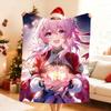 Game Honkai Star M March 7th Blanket Soft Throw Blanket for Home Bedroom Bed Sofa Picnic Travel Office Rest Cover Blanket Gift