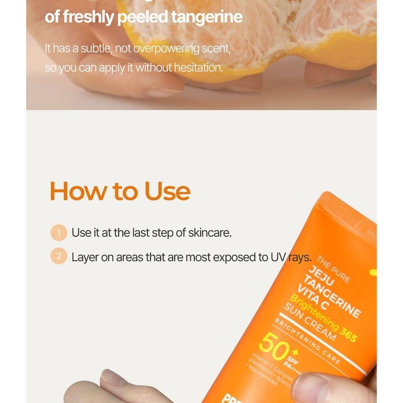 Schöne Haut - Die Pure Jeju-Mandarine Vita C Aufhellende 365 Sonnencreme