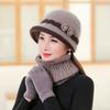 Thickened Rabbit Fur Knitted Wool Hat Women's Autumn and Winter Middle-aged and Elderly Basin Hat