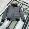 Goose Down Jacket Short Pilot Coat Unisex Casual Winter Warm Parka