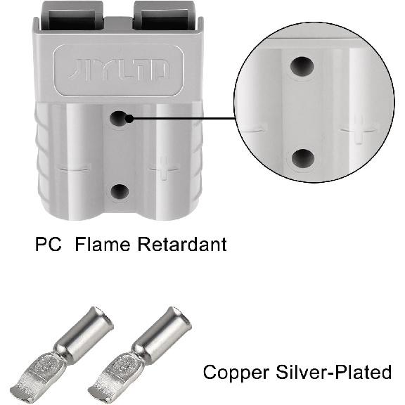 50A Battery Quick Connect/Disconnect Set – 600V DC Electrical Connector Kit-4