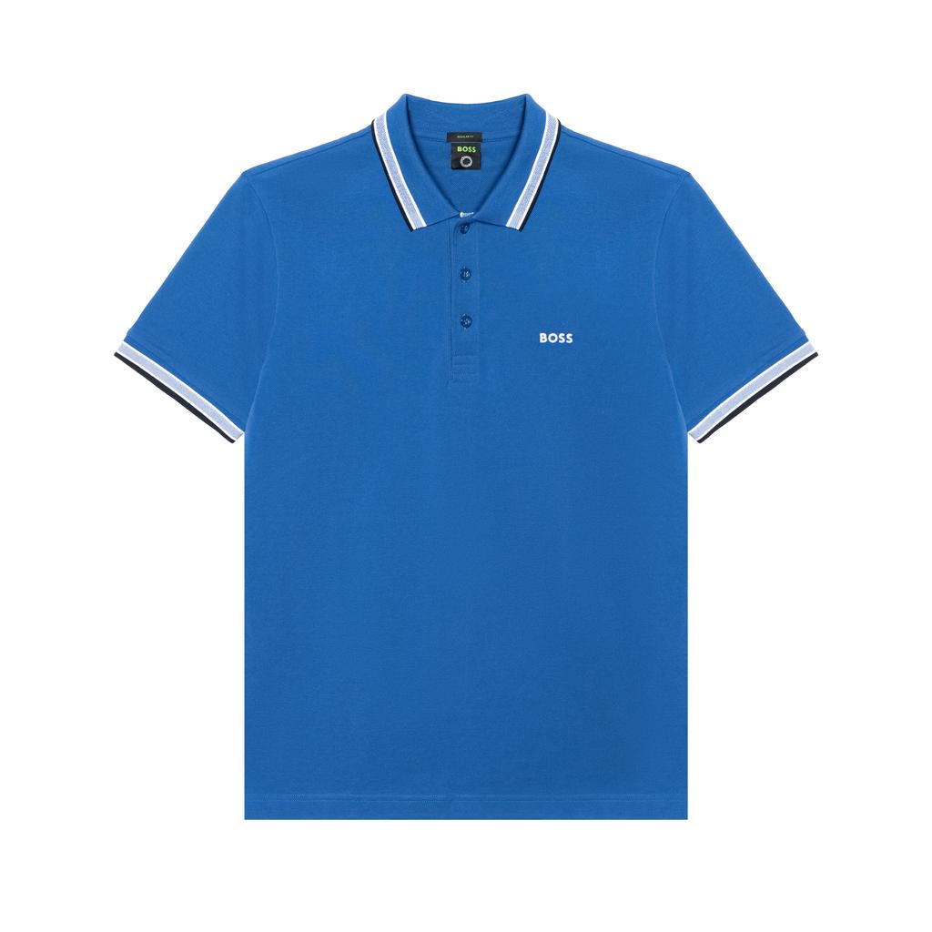 Hugo Boss Striped-border Cotton Polo Shirt 50469055-420