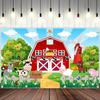 Cartoon Farm Animal Theme Photography Background Birthday Party Wooden Fence Poster Photographic Backdrops Photo Studio