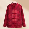 Hodo Senior Women's Knitted Chinese Style Tang Suit Cardigan