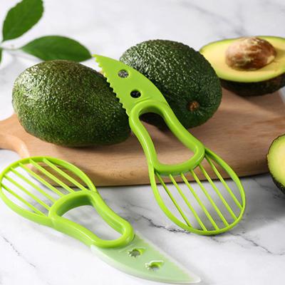 3'ü 1 Arada Avokado Dilimleyici Shea Çekirdek Çıkarıcı Meyve Soyucu Kesici Posa Ayırıcı Plastik Bıçak Mutfak Sebze Aletleri