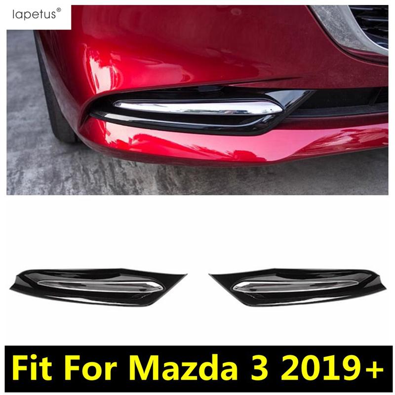 

Front Fog Lights Lamps Foglight Frame Eyelid Eyebrow Decoration Cover Trim Black Accessories Exterior For Mazda 3 - 2025