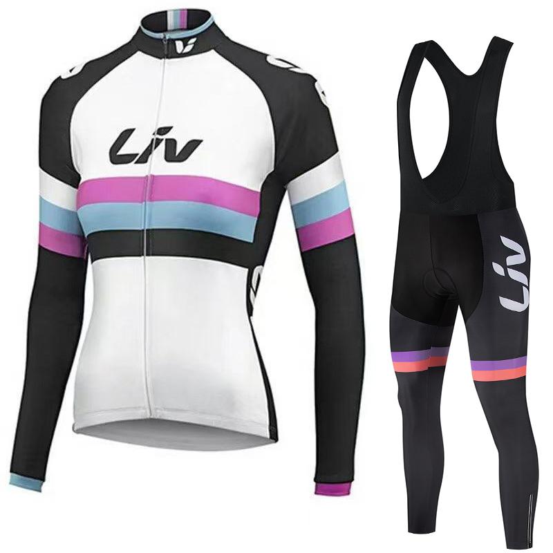 Bicycle Jersey Women's Bicycle Bib  Road Bike Cycling Suit Set Bicycle Shirt Shoulder Pants Autumn Long Sleeved Breathable Cycling Suit Set 2026