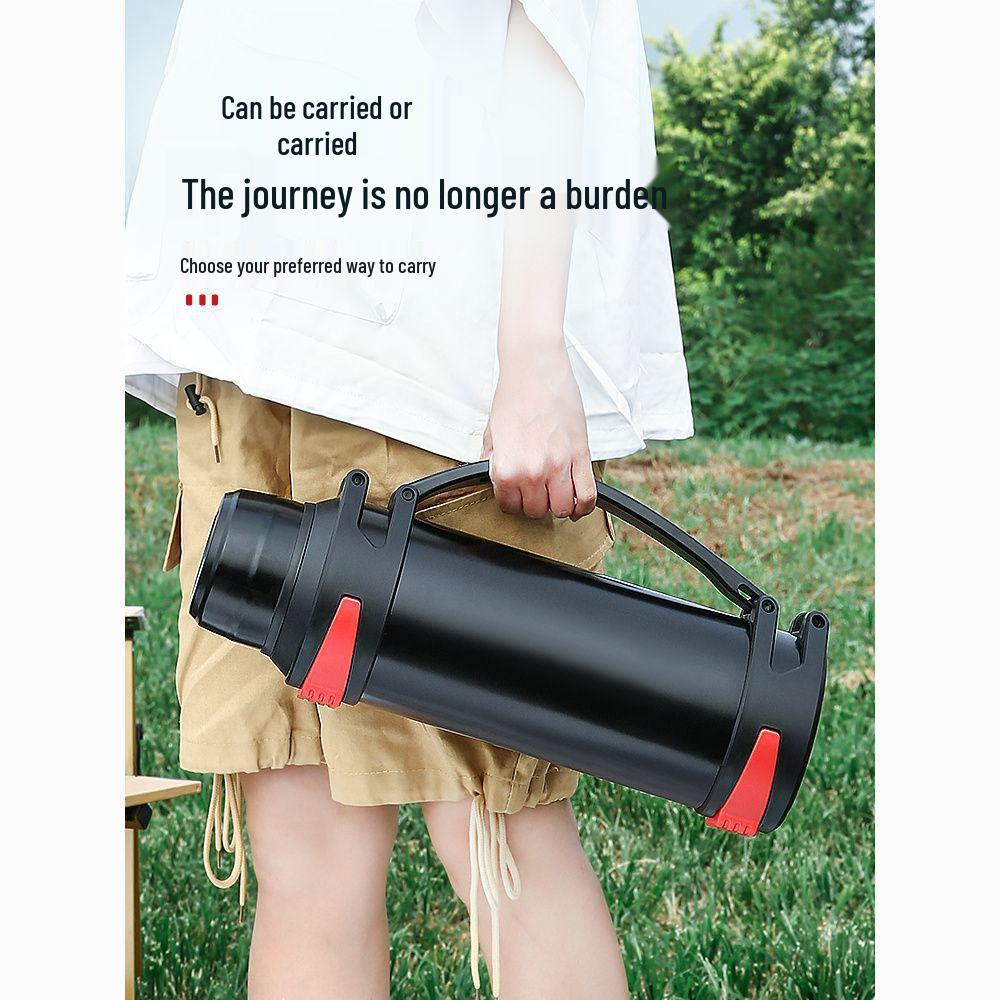 Men's 304 Stainless Steel Thermos Flask: Large Capacity, Portable Water Bottle for Outdoor Travel
