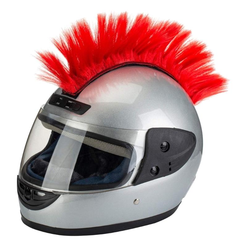 Motorradhelme Mohawk Perücke Haare Elektro-Fahrrad Roller Motorrad Helm Zubehör Aufkleber Cosplay Styling Perücke Haare