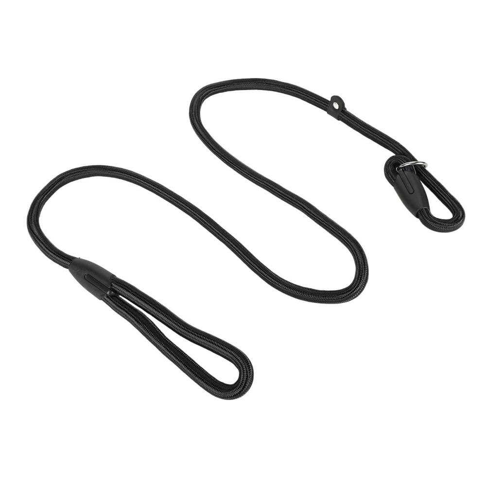 Nylon P Chain Leash Black No Pull Dog Lead Anti Pull Dog Walking Rope Small Medium Dogs