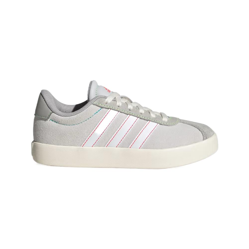Adidas VL Court 3.0 K Dash Grey Kids Sneakers Cloud-White Lime-Burst JS3491