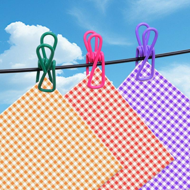 1/50x Colorful Clothes Clip Chip Bag Clips Colorful Sealer for Sealing Food Paper Holder Clothesline Clamp for Laundry Hanging