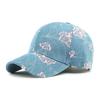 Women Jacquard Flower Cap Outdoor Sun Hat Denim Baseball Cap