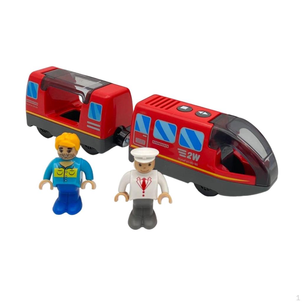 Electric Train Set Toys Children Model Toy for Boys Wooden Track White 3Pcs
