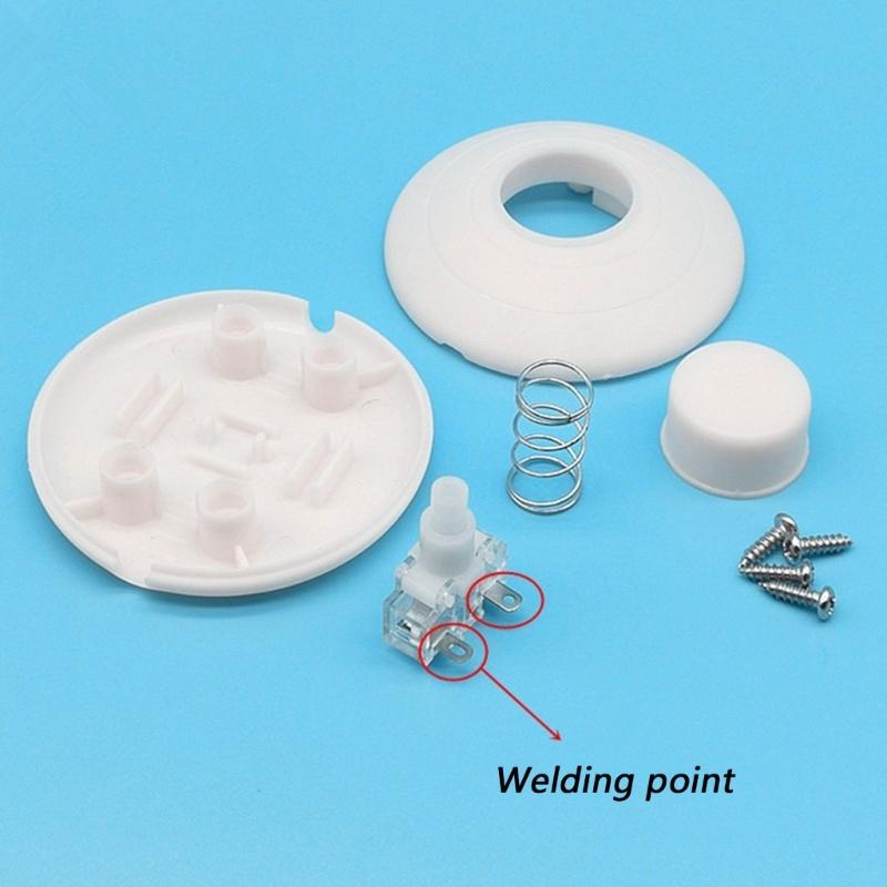 6Pcs Foot Pedal Push Switches Replacement Round Floor Lamp Inline Switches for Floor Lamp LED Light Easy to Install