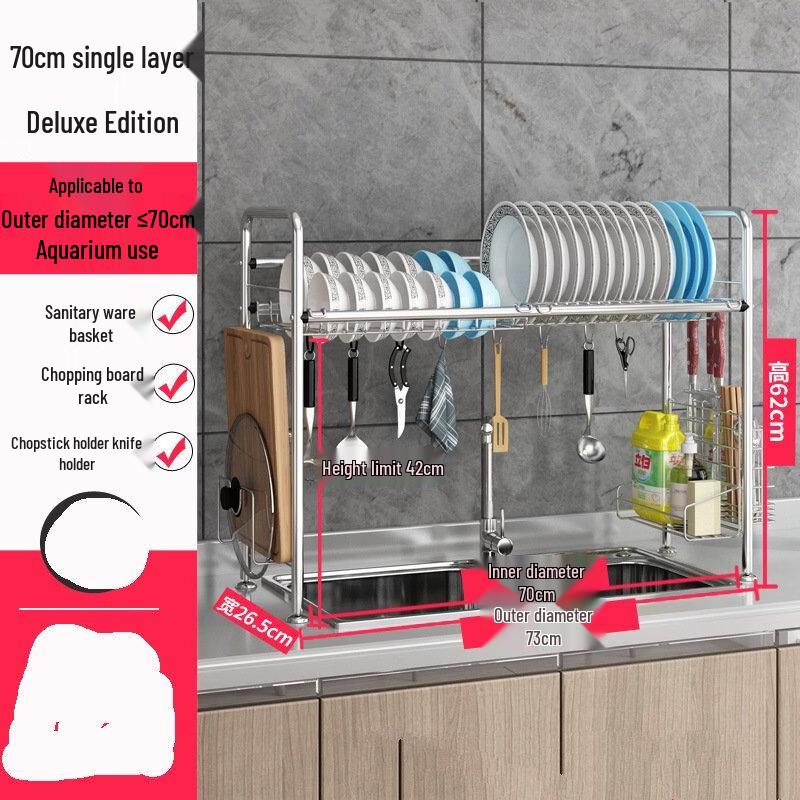 

TLXT Stainless Steel Kitchen Sink Dish Drying Rack
