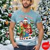 2026 New Fashion Xmas T-Shirt Santa Claus 3D Printed Street Hip Hop Family Reunion Christmas Gift Kids Short Sleeve Tops