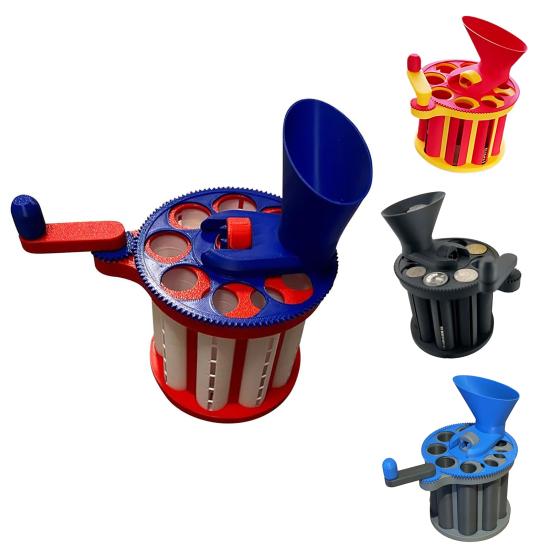 Hand-cranked Coin Classifier 3D Printed Manual Coin Sorting Machine Coin Sorter Organizer Storage Box Coin Classification Tool