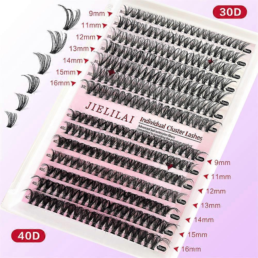 DIY Lash Extension Kit Individual Lashes Cluster D Curl Eyelash Extension +Tools