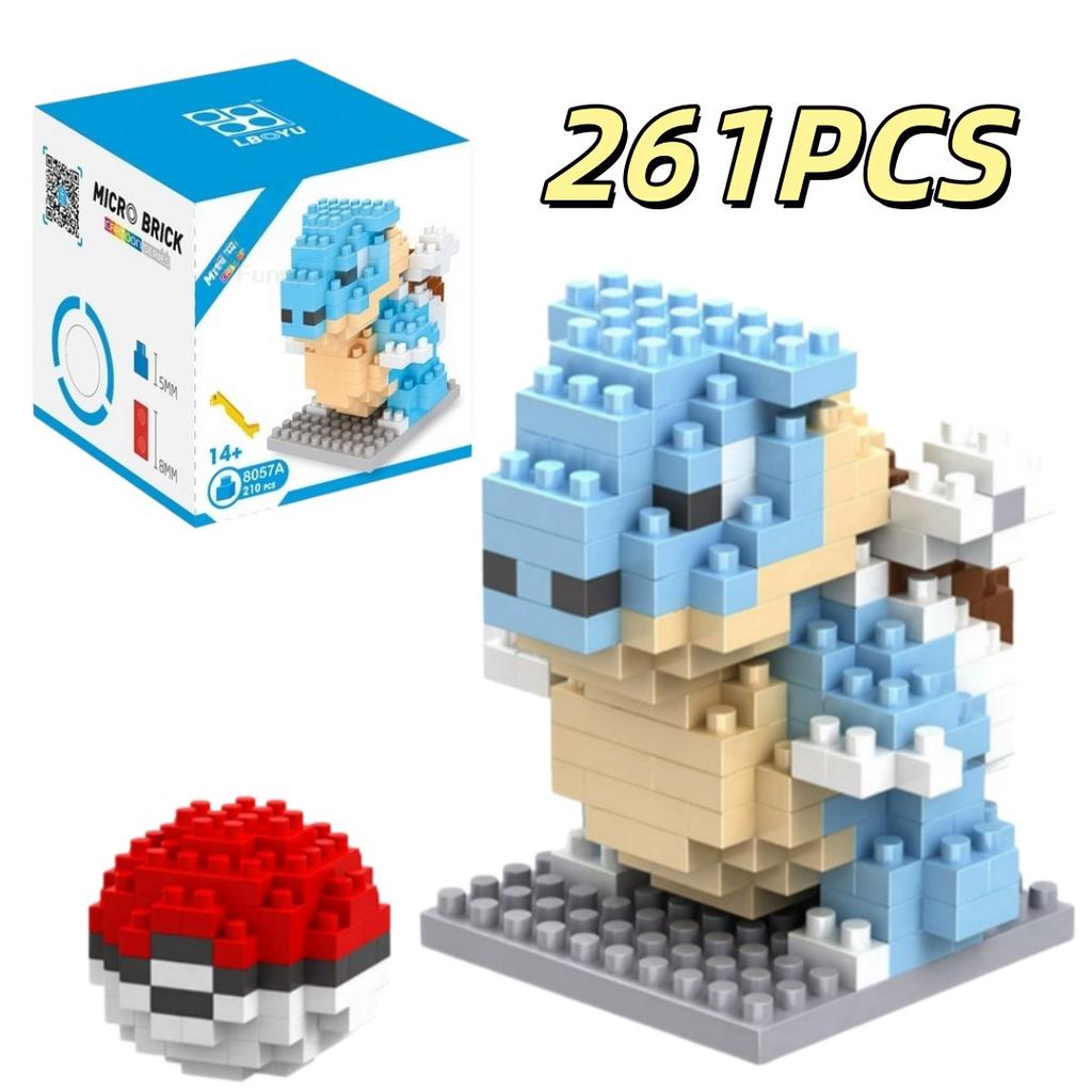 61 Style Funny Building Blocks Assembly Anime Picachu Charizard Doll Blastoise Bulbasaur Gengar Bricks Toy for Kid