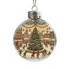 Christmas Ball Ornaments Snow House/Tree/Santa Clear Xmas Ball Hanging Decoration for Holiday Winter Tree Decor