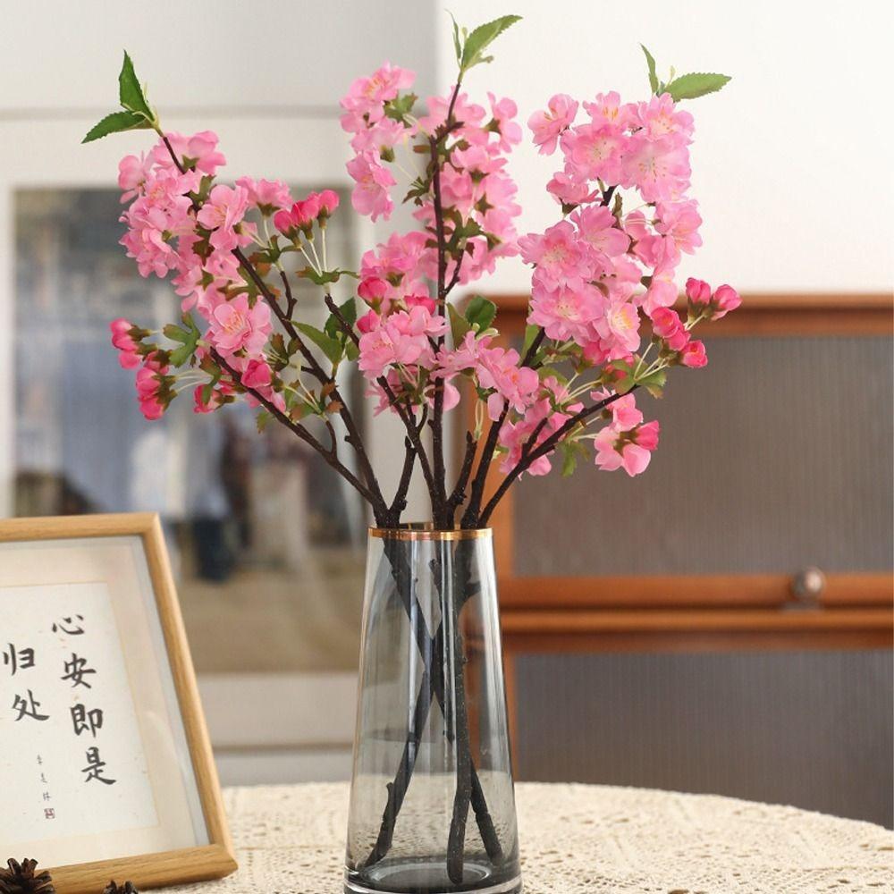 DIY Artificial Cherry Blossom Branch Handmade Simulation Cherry Tree Branch  Christmas Decor