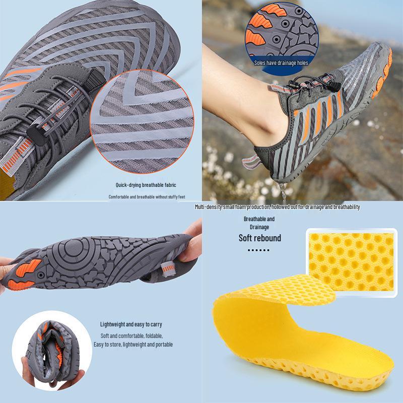 Spring/Summer Lightweight Non-slip Trekking & Cycling Shoes for Couples - Ideal for Outdoor Activities, Wading, Swimming, and Fishing