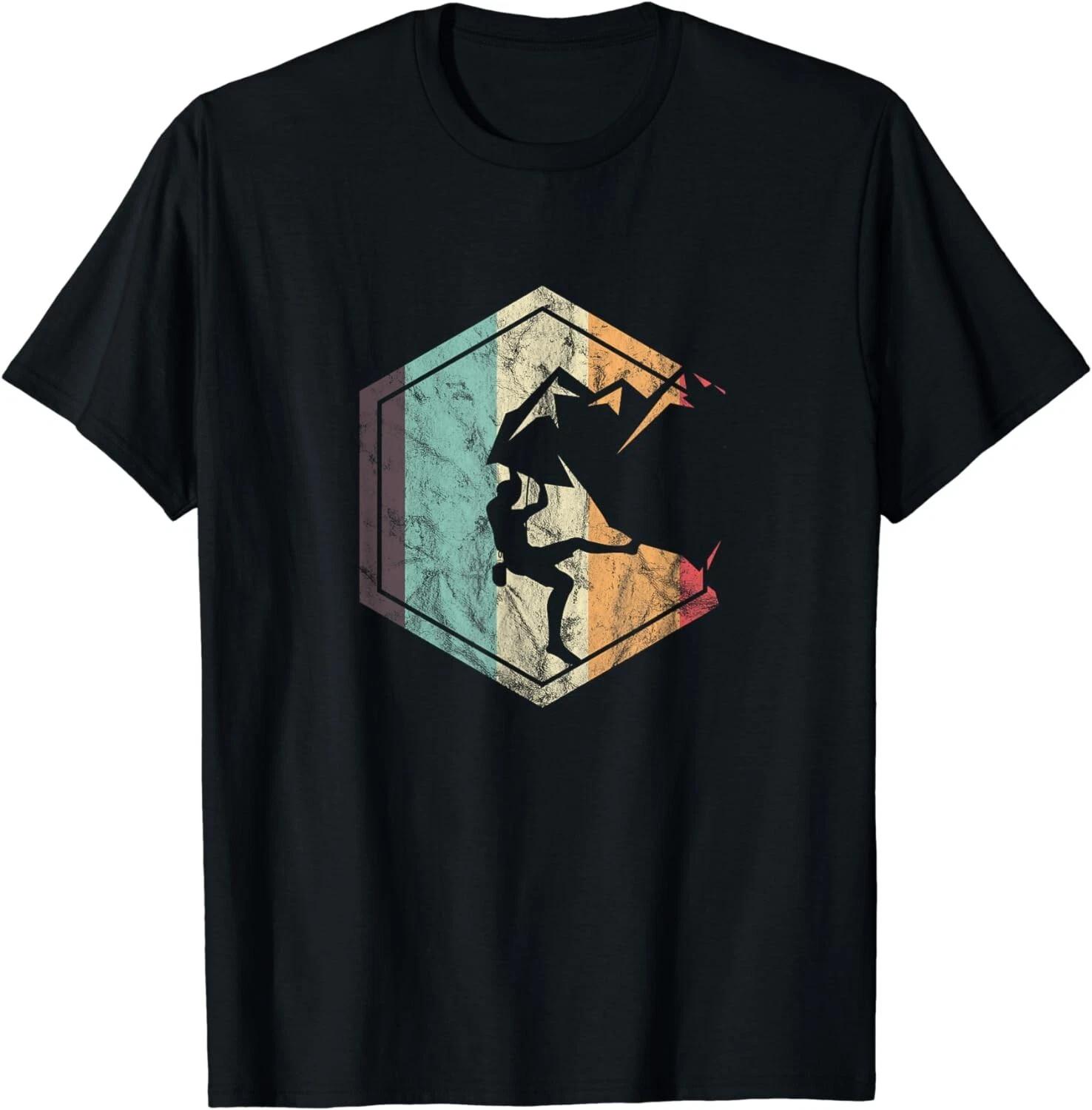 Awesome Rock Climbing Retro Mountain Climber Hiker Alpinism Gift Unisex T-Shirt S