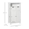 Bathroom Cabinet, Free Standing Bathroom Storage Cabinet with 2 Drawers and Adjustable Shelf, Small Bathroom Storage Unit, White