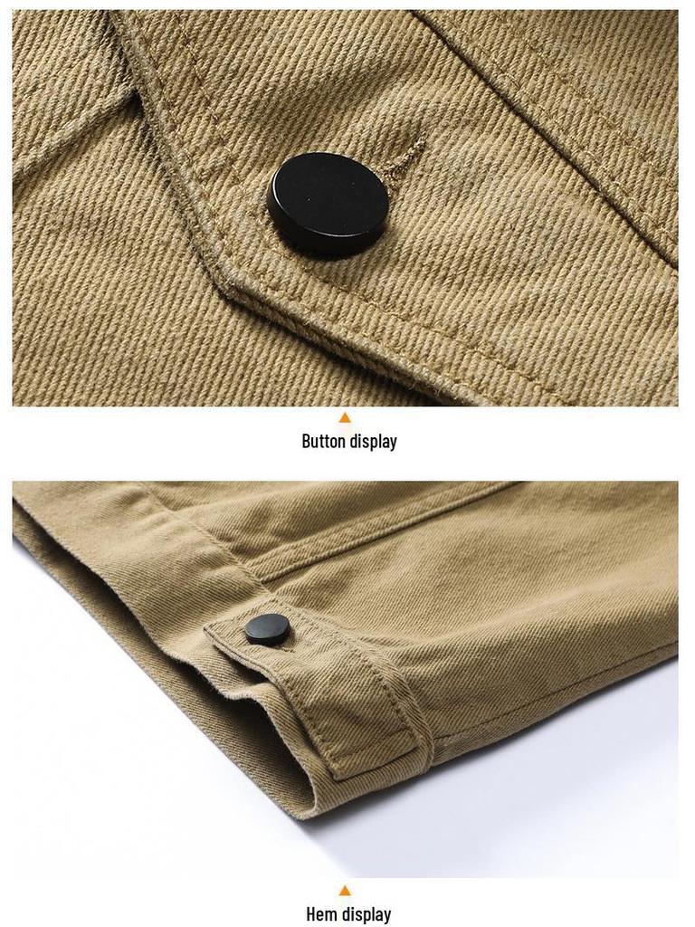 2025 Men's Casual Loose Denim Jacket - Trendy Korean Style for Spring and Autumn